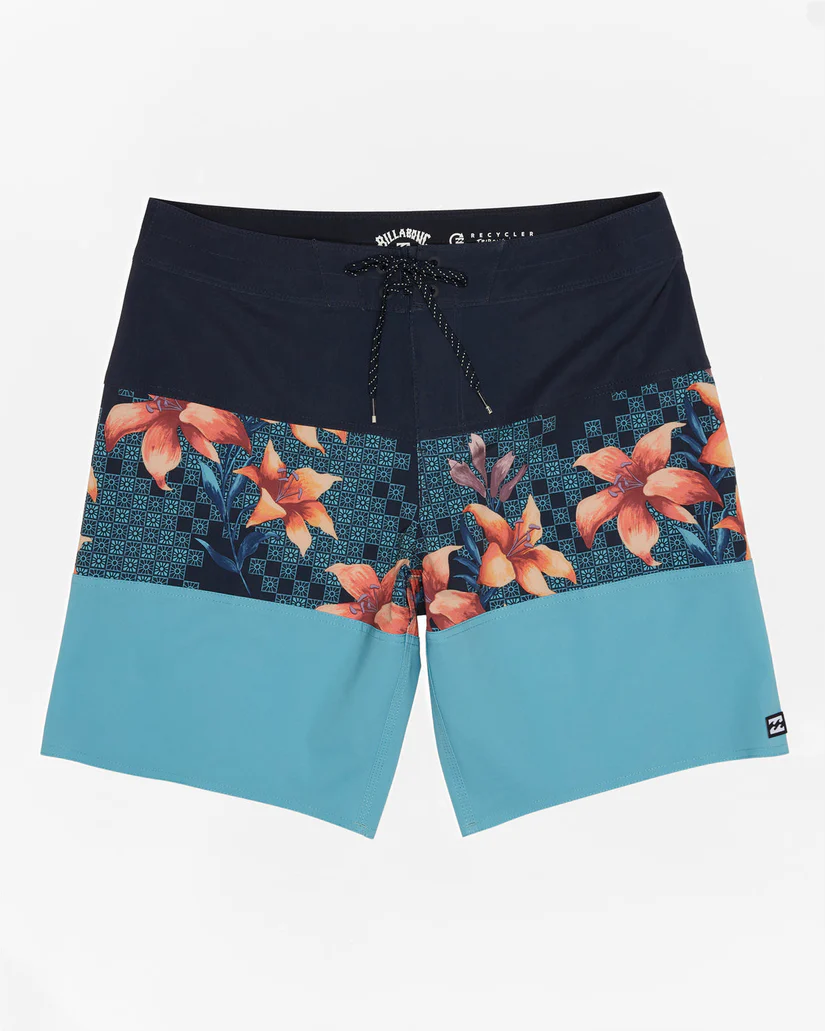 Billabong short marine fleuri oranger